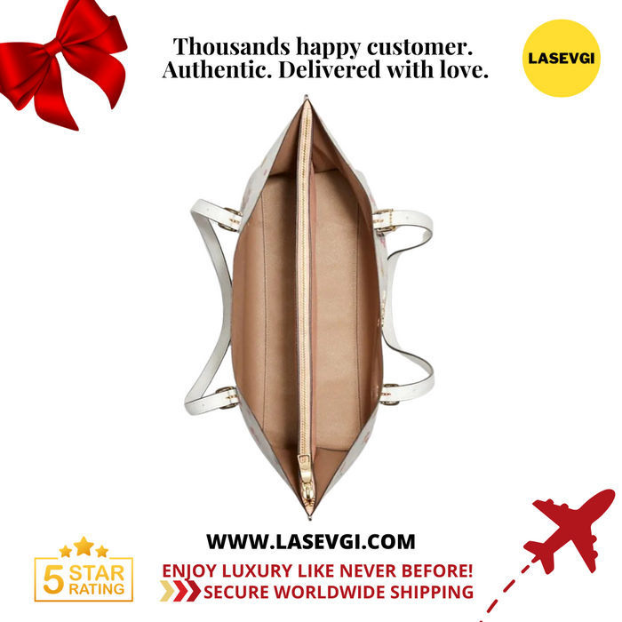 COACH Mollie Tote In Signature Canvas With Mystical Floral Print in Chalk Multi (C8612)