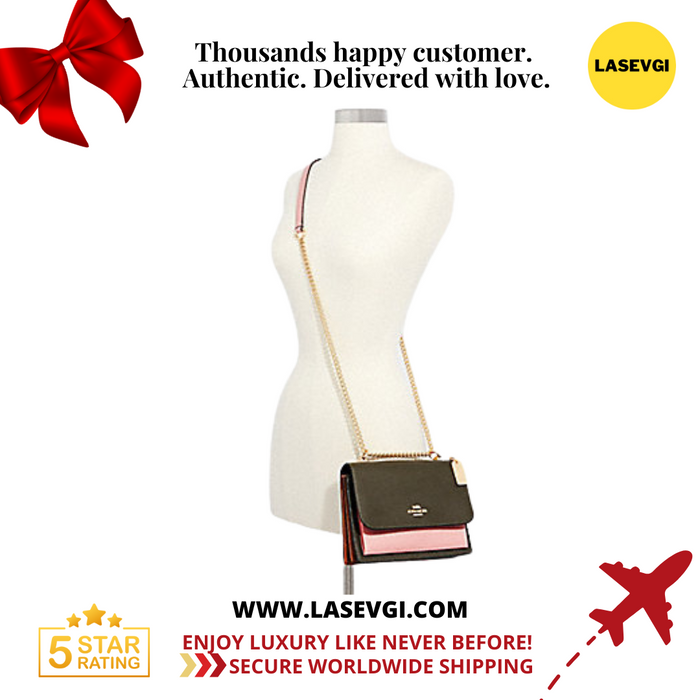 COACH Klare Crossbody in colorblock canteen multi - Dark Green/Pink 91166