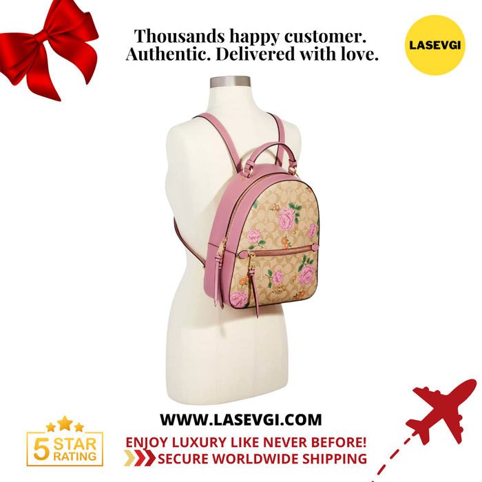COACH Jordyn Backpack In Signature Canvas With Prairie Rose Print 3011
