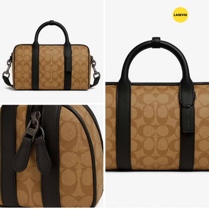 COACH Gotham Duffle 24 in Signature Light Brown CA186