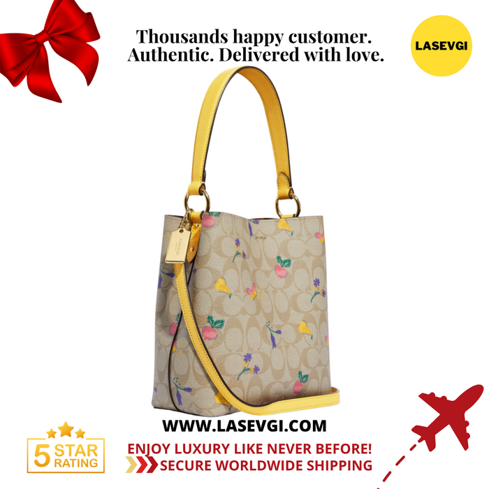COACH Small Town Bucket Bag In Signature Canvas With Dreamy Veggie Print