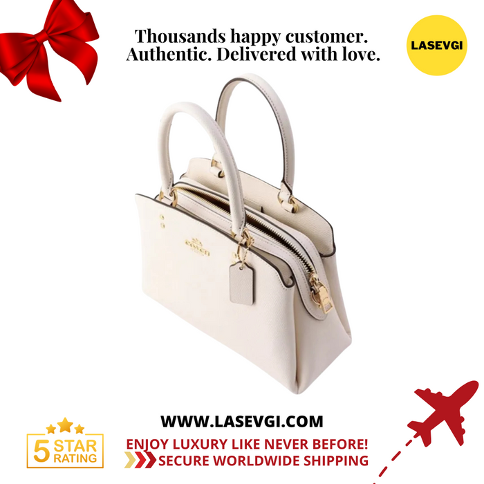 COACH Mini Lillie Carryall Bag in White/Chalk