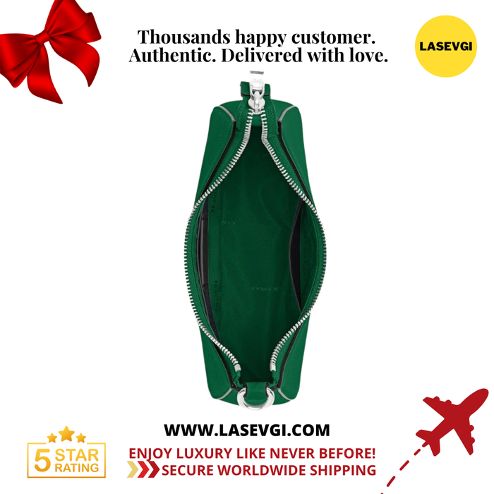 COACH Hobo Crossbody With Signature Canvas in Green - CJ842