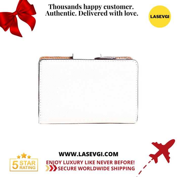 COACH Medium Corner Zip Wallet Crossgrain Leather - Chalk/White