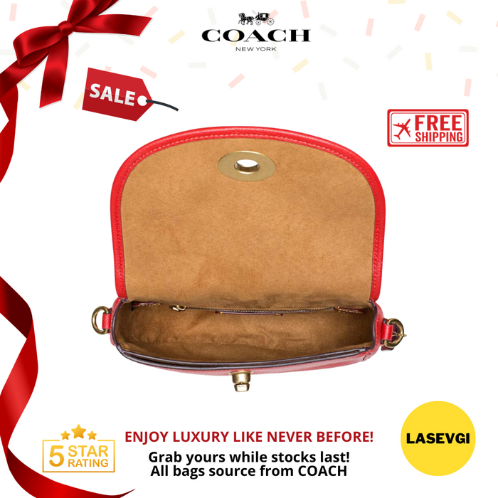 COACH Willow Saddle in Red - CA094