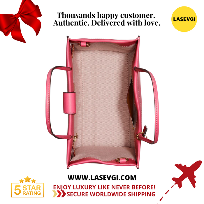 COACH Cashin Carry Tote 22-Petunia(Pink)