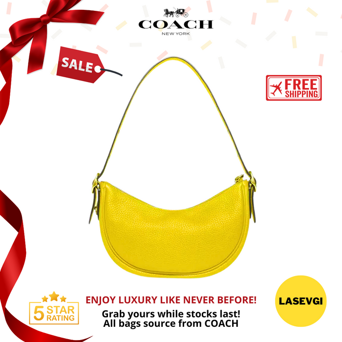 COACH Luna Shoulder Bag in Light Yellow CC439A