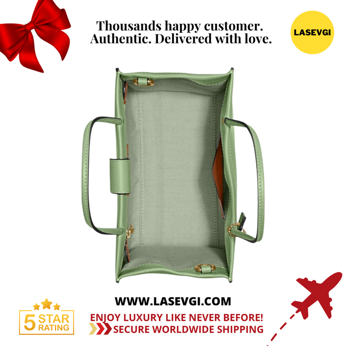 COACH Cashin Carry Tote 22-Pale Pistachio