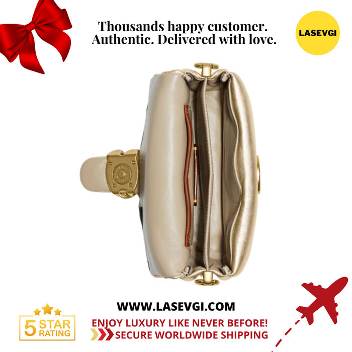 COACH Pillow Tabby Shoulder Bag 18 Metallic Gold