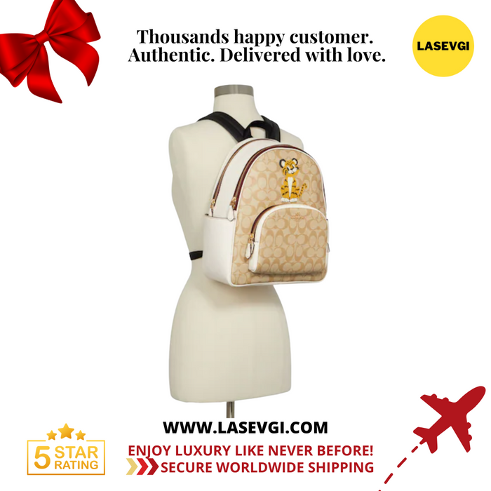 coach backpack with tiger COACH Court Backpack in Signature Canvas with Tiger C7317 — www.lasevgi.com