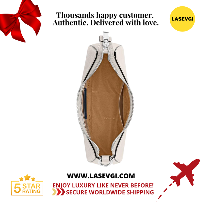 COACH Hobo Crossbody With Signature Canvas in White - CJ842