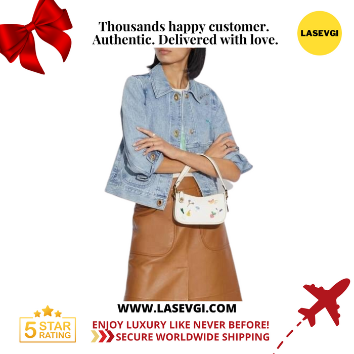 COACH Swinger 20 Bag-Garden Embroidery In Brass/Chalk