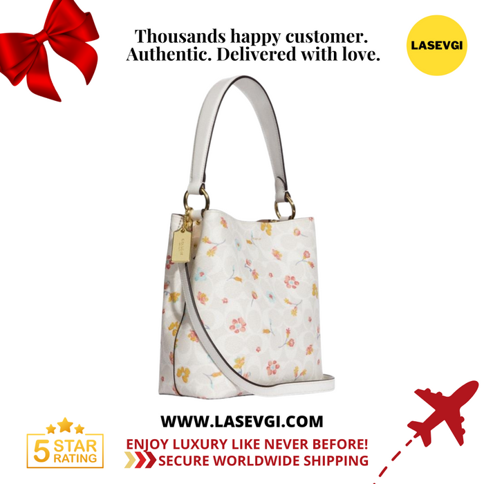 COACH Small Town Bucket Bag In Signature Canvas With Mystical Floral Print