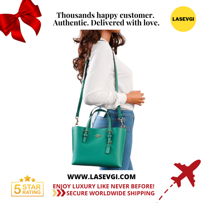 COACH Mollie Tote 25 Green Vanilla