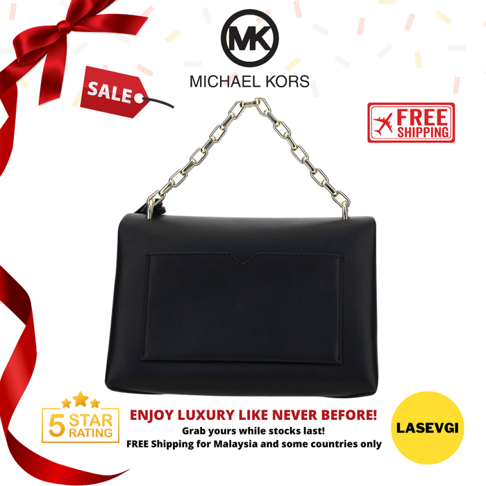 MICHAEL KORS Cece Leather Medium Shoulder Bag in Black - 30S9G0EL2L