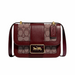 COACH Alie Shoulder Bag 18 In Signature Jacquard With Snakeskin Detail-Maroon