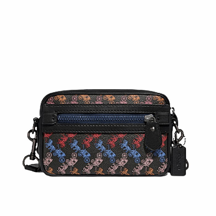COACH Academy Crossbody With Horse And Carriage Print Black www