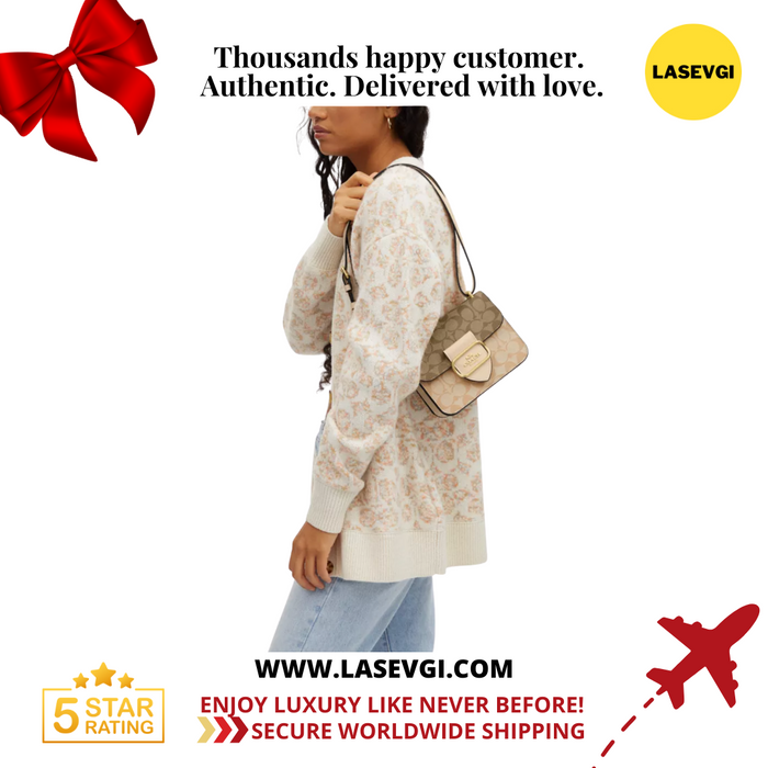 COACH Morgan Square Crossbody in Block Signature Canvas Khaki Multi