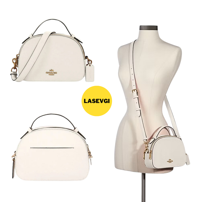 COACH Serena Satchel Crossgrain Leather in White 1589