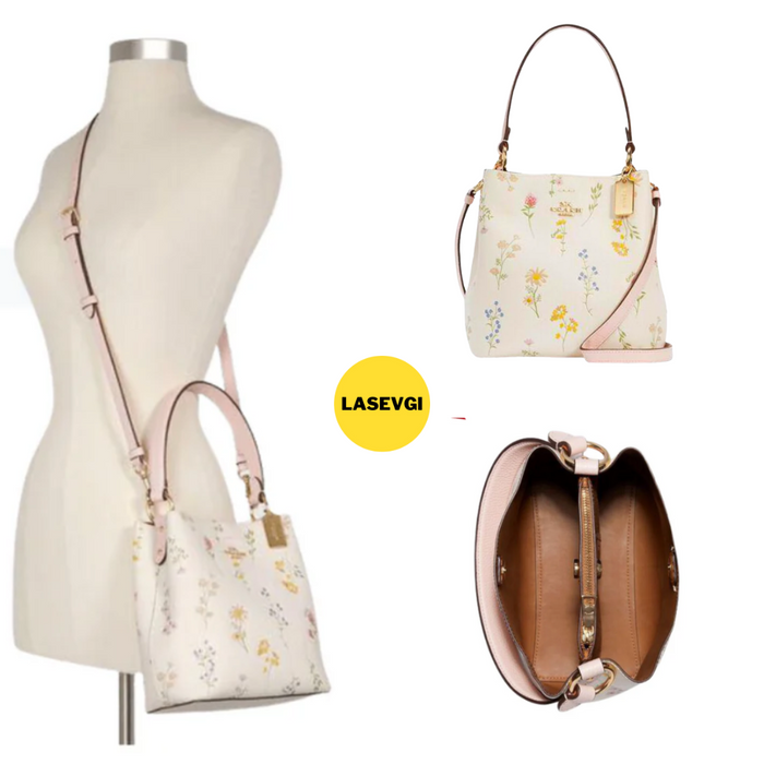 COACH Small Town Bucket Bag with Floral Print