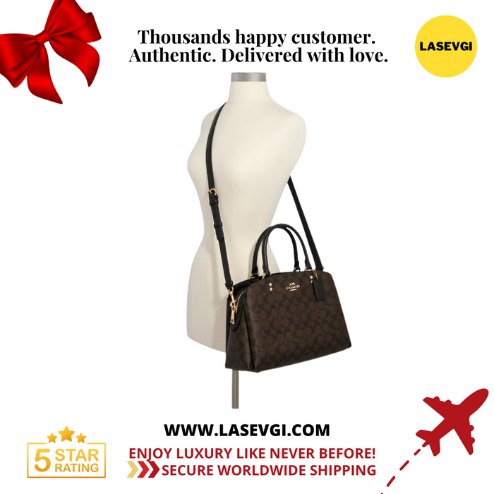 COACH Lillie Carryall in Signature Canvas Brown Black