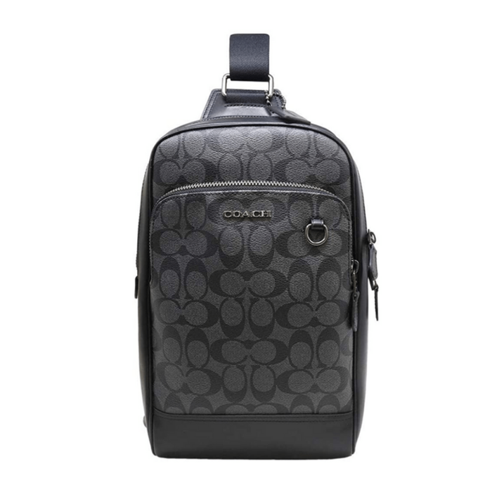 COACH Men Graham Backpack Signature Canvas in Black 89937