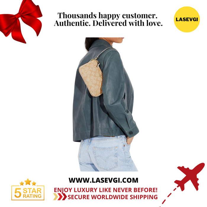 COACH Nolita 19 in Signature Canvas Khaki White