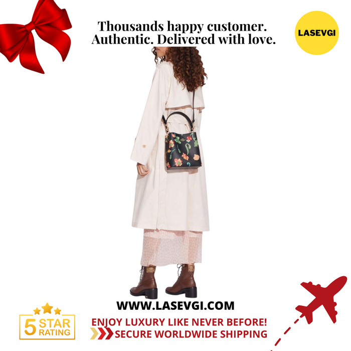 COACH Small Town Bucket Bag With Dreamy Land Floral Print