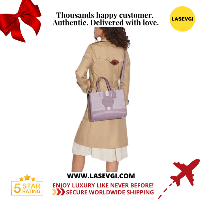 Coach Dempsey Carryall in signature jacquard with stripe and coach patch Soft lilac C8448