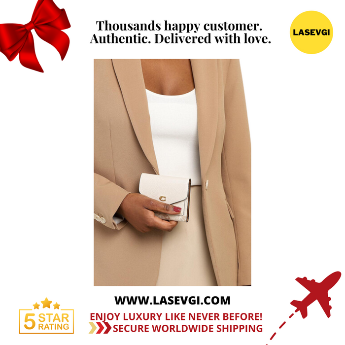 COACH Wyn Small Wallet With Horse And Carriage Print-Chalk