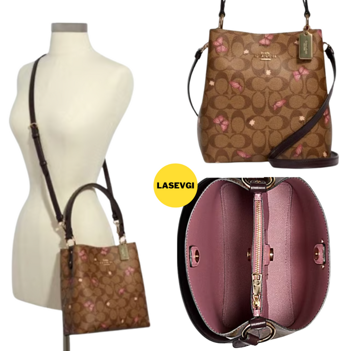 COACH Small Town Bucket Bag with Butterfly
