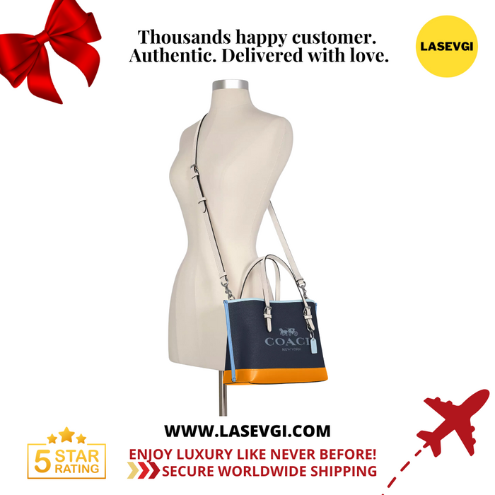 COACH Mollie Tote 25 in Colorblock Navy