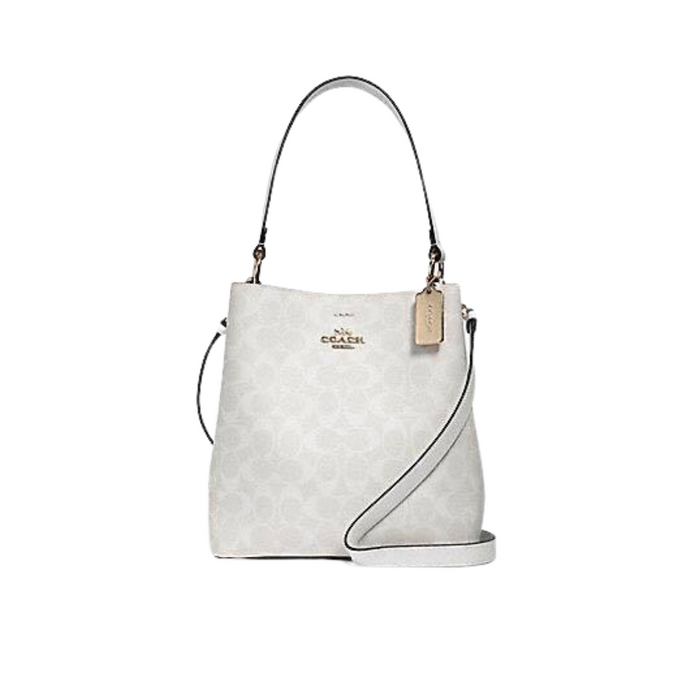COACH Town Bucket Bag in Signature White