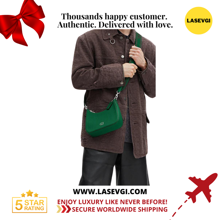 COACH Hobo Crossbody With Signature Canvas in Green - CJ842