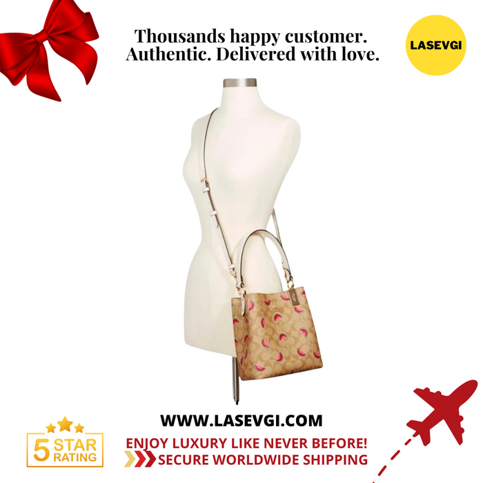 COACH Small Town Bucket Bag in Watermelon print