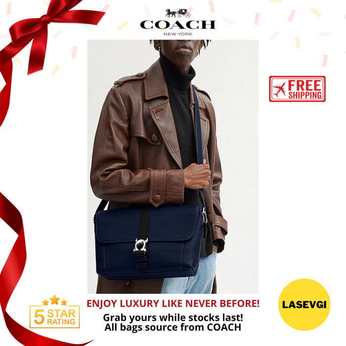 COACH Beck Messenger in Deep Blue CM379