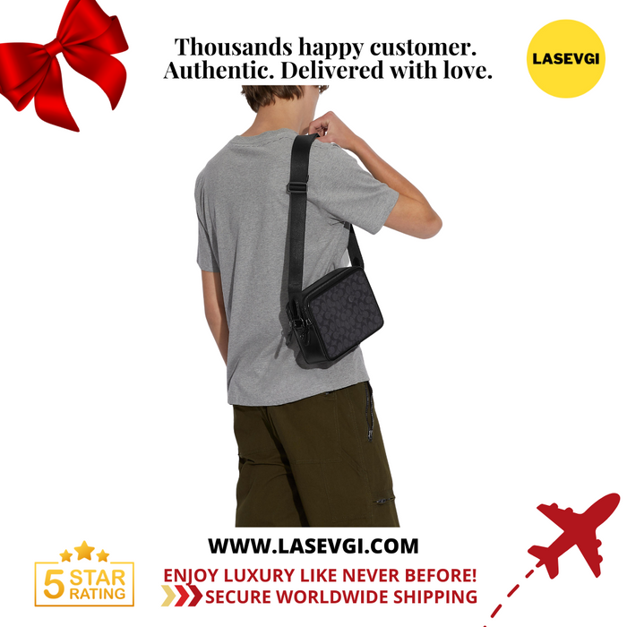 COACH Charter Crossbody 24 Signature Canvas in charcoal