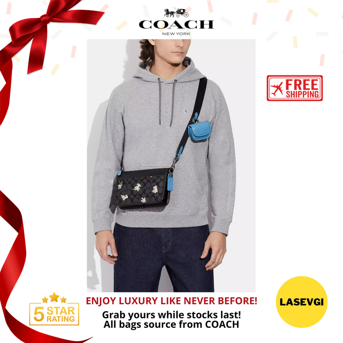 COACH Heritage Convertible Crossbody in Signature Canvas with Creature Print (COACH CC131)