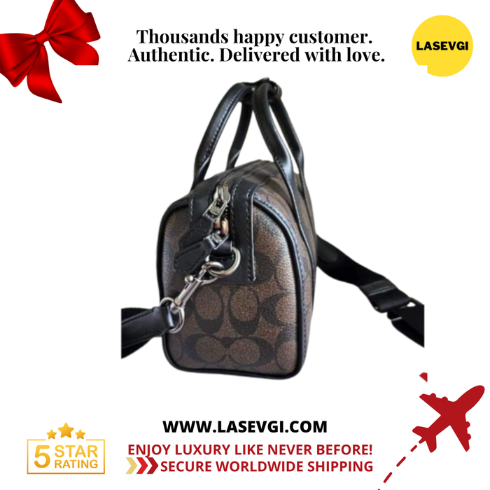 COACH Gotham Duffle 24 in Signature Brown Black CA186