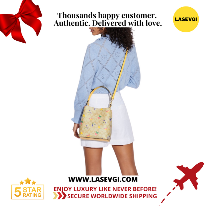 COACH Small Town Bucket Bag In Signature Canvas With Dreamy Veggie Print