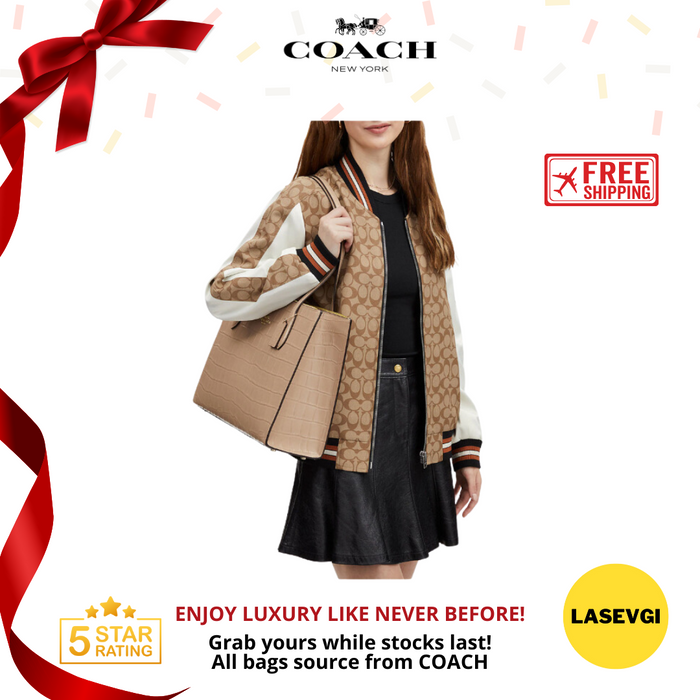 COACH Nina Carryall In Gold/Taupe CL654