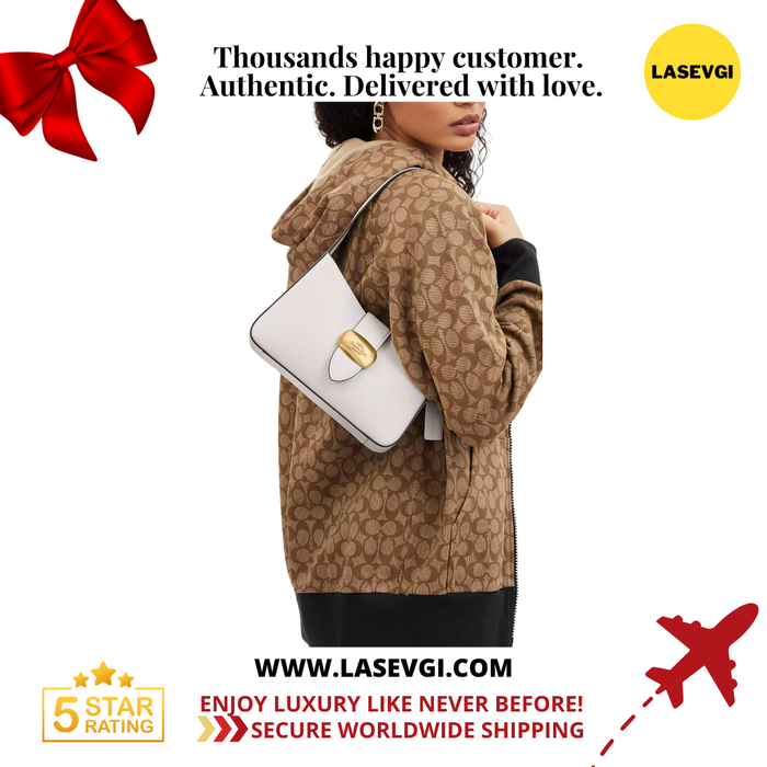 COACH Eliza Shoulder Bag in Chalk/White CR533