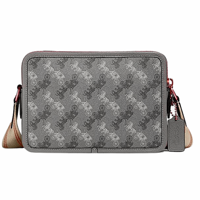 COACH Charter Crossbody 24 with signature horse and carriage print in Grey - www.lasevgi.com