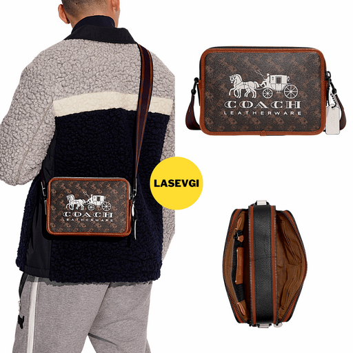 COACH Charter Crossbody 24 with signature horse and carriage print in coach patch