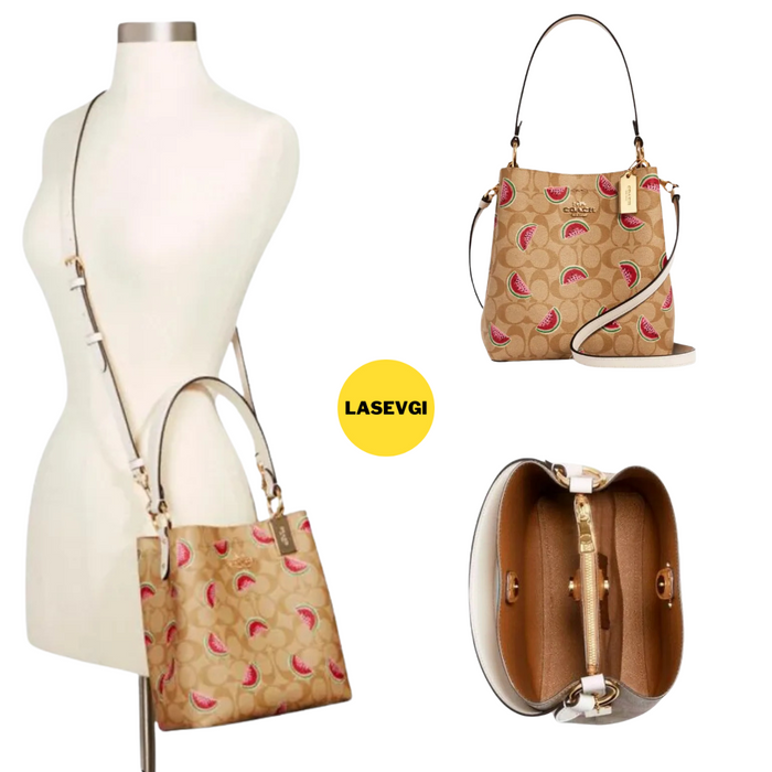 COACH Small Town Bucket Bag in Watermelon print