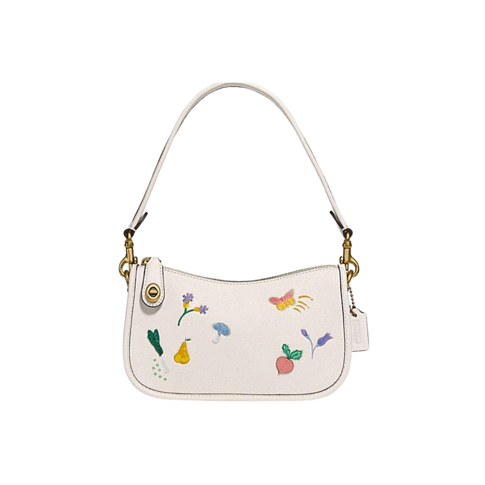 COACH Swinger 20 Bag-Garden Embroidery In Brass/Chalk