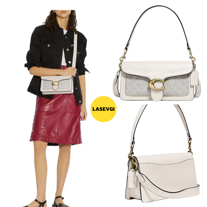 COACH Tabby Shoulder Bag 26 Signature White