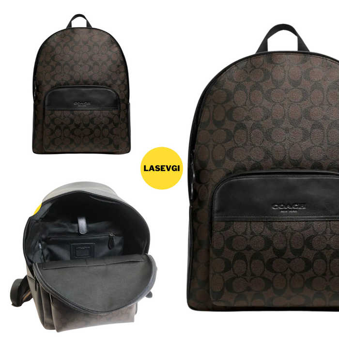 COACH Houston Backpack Signature Canvas in Brown 72483