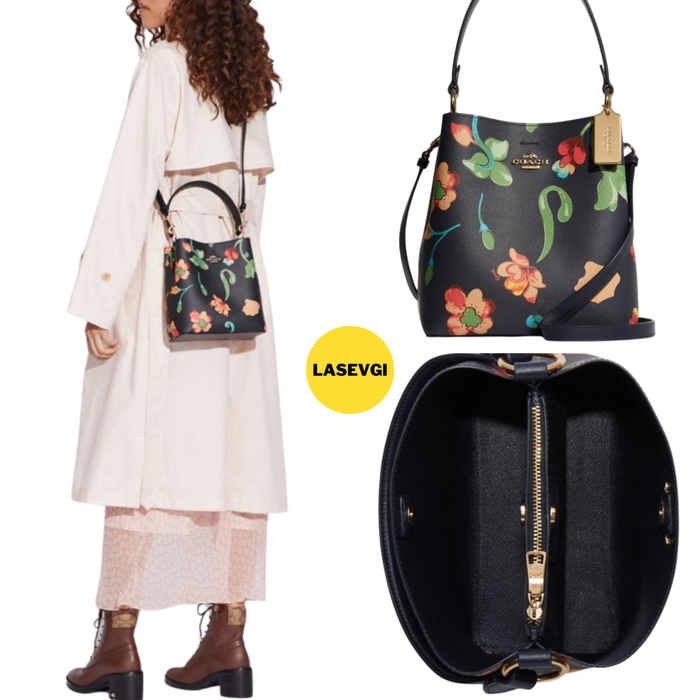 COACH Small Town Bucket Bag With Dreamy Land Floral Print