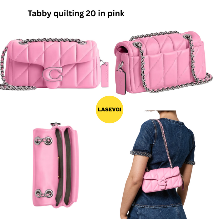COACH Tabby shoulder bag in quilting 20 Pink
